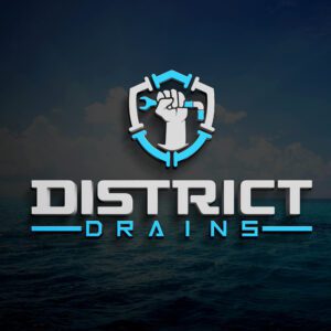 District Drains logo, designed by Luxbranding