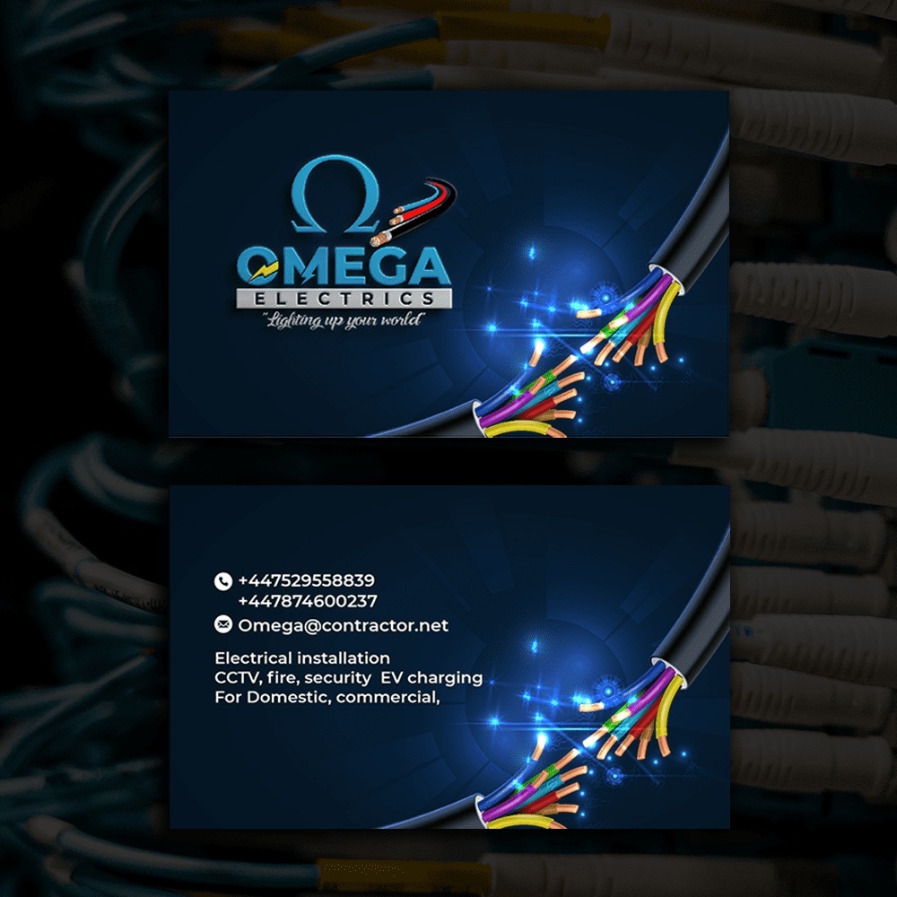 Omega Electrics, design work by Luxbranding